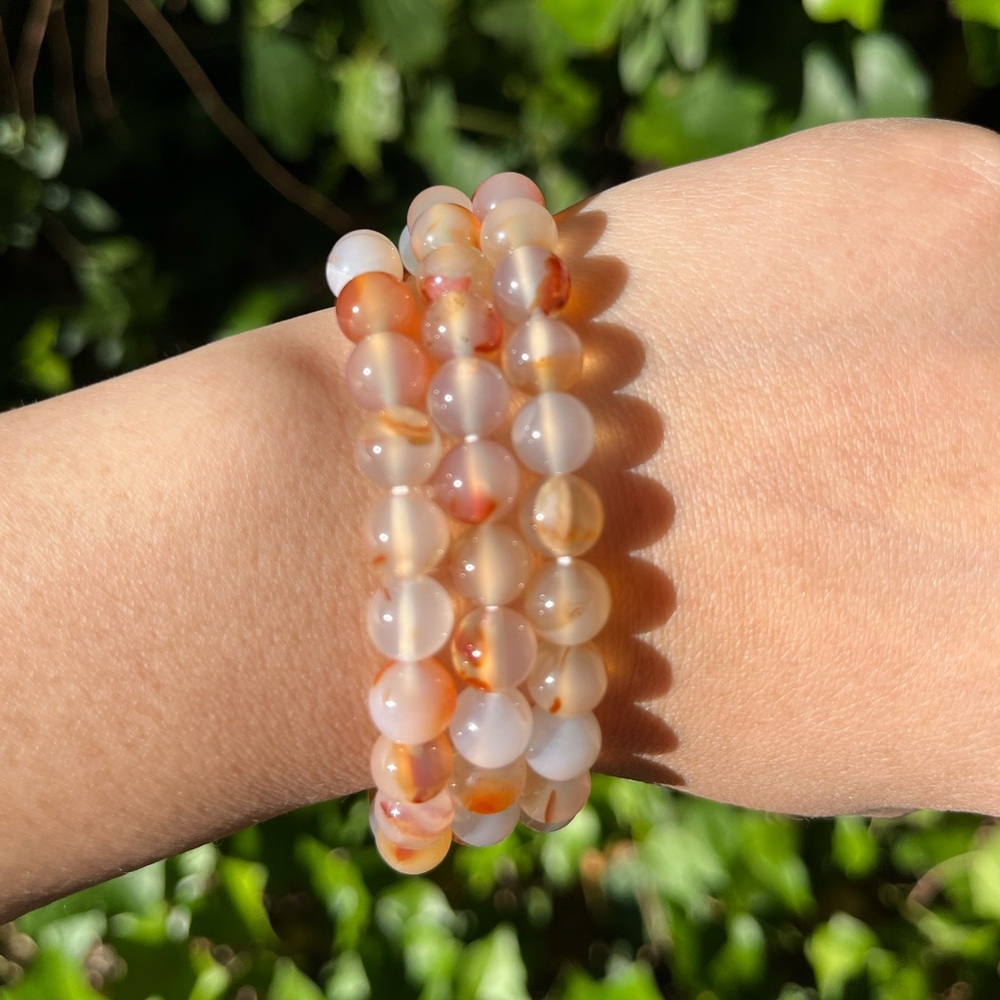 8mm Sakura agate bracelet